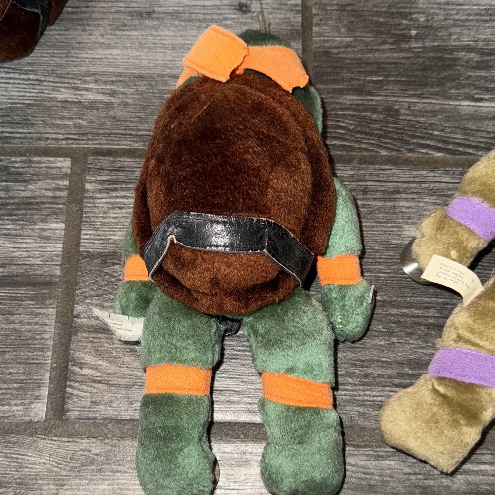 Teenage Mutant Ninja Turtles Plush Set vintage 1989 lot - Picture 4 of 6